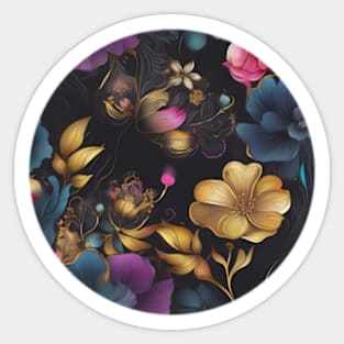 Elegant and chic floral patterns Sticker